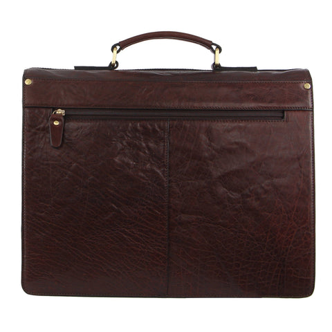 Pierre Cardin Men's Leather Business/Computer Shoulder Bag 39x31cm Brown