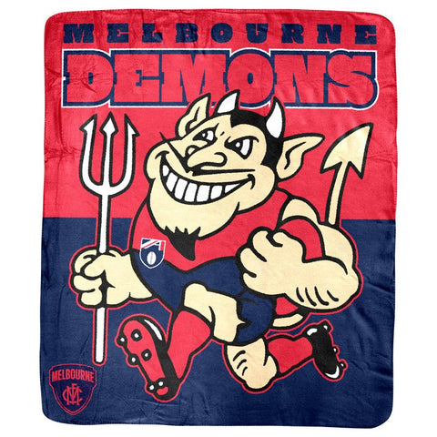 AFL - Melbourne Demons - Coral Fleece Rug