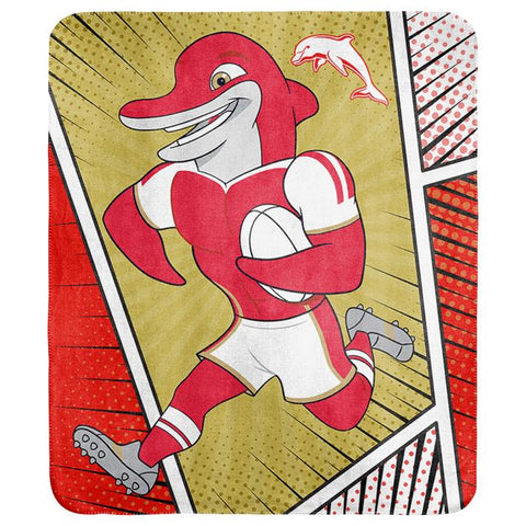 NRL - Dolphins - Coral Fleece Rug