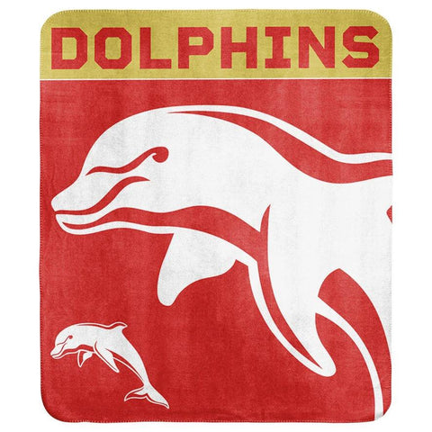 NRL - Dolphins - Polar Fleece Blanket