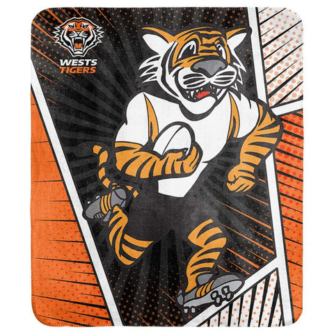NRL - Wests Tigers - Coral Fleece Rug