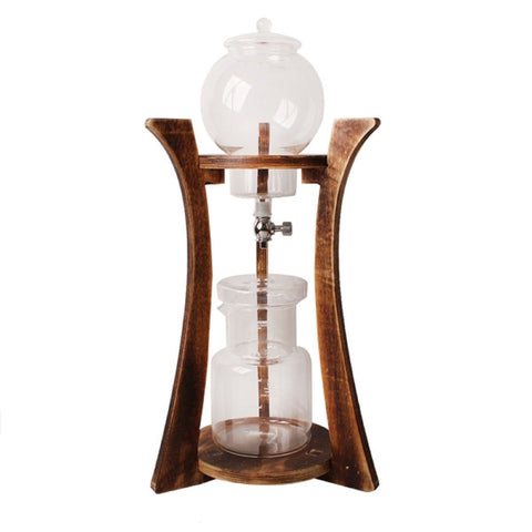 Coffee Culture 600ml Cold Drip Glass Brewing Coffee Maker with Wood Stand