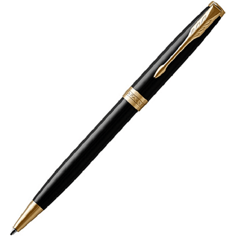 Parker Sonnet Trim Ballpoint Pen Medium Nib Blue (Black Lacquer Gold)