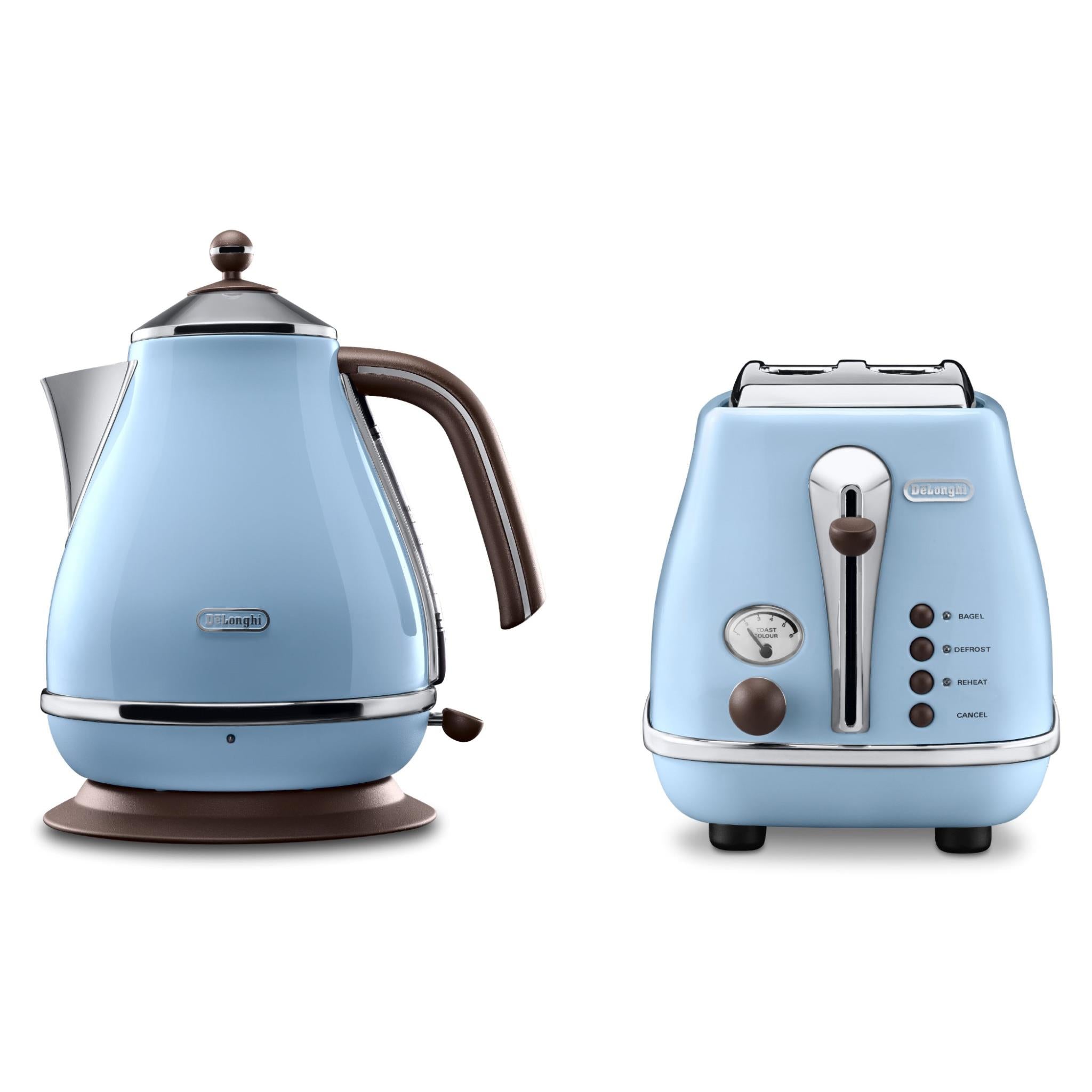 Icona Vintage Delonghi Blue Kettle De'Longhi Icona Vintage Breakfast Pack (Azure) JB Hi-Fi