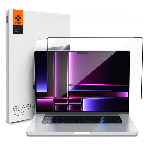 Spigen MacBook Pro 16" 2026/2024/2023/2021 (M1/M2/M3/M4/M5 Pro/Max) GLAS.tR Slim Glass Screen Protector (Clear)