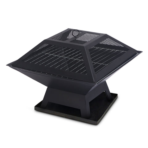 Wallaroo Portable 2-in-1 Outdoor Fire Pit with Cover for BBQ & Camping