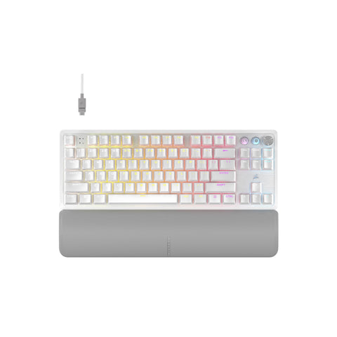 Corsair K70 PRO TKL Tenkeyless Magnetic Mechanical Gaming Keyboard (White)
