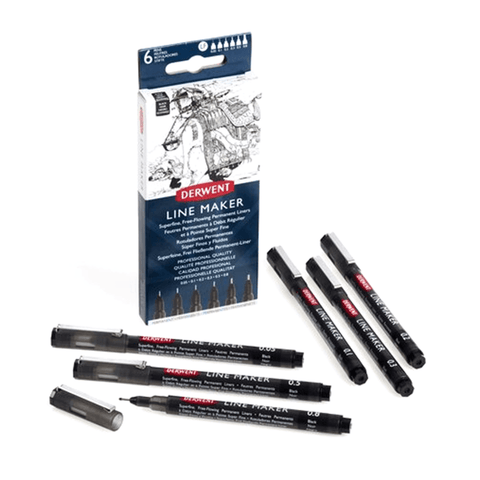 Derwent Graphik Linemaker (Black) [Pack 6]