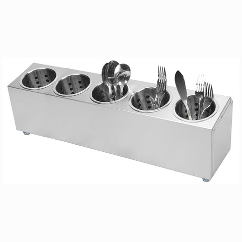 SOGA Stainless Steel Conical Cutlery Holder with 5 Holes 18/10