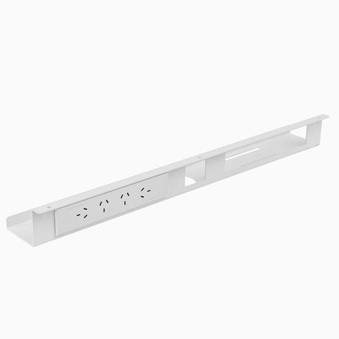 Desky Mini Cable and Power Tray 4-Plug (White)