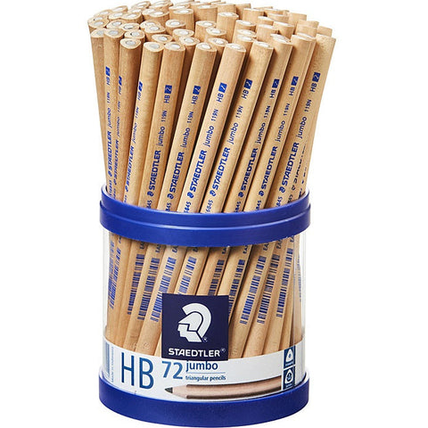 Staedtler Natural Jumbo Triangular HB Pencil [Cup 72]