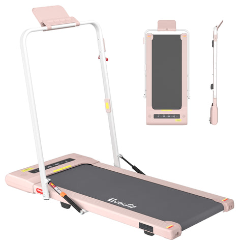 Everfit Treadmill Electric Walking Pad Under Desk Home Gym Fitness 400mm (Pink)