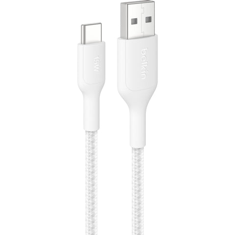 Belkin BoostCharge Pro USB-A to USB-C 2.0 Braided Cable 2m (White)