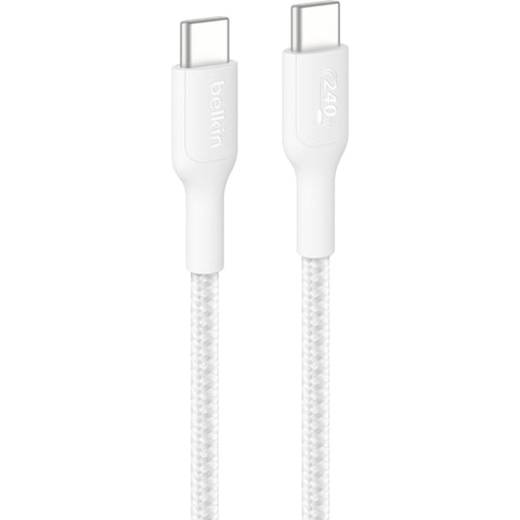 Belkin BoostCharge Pro USB-C 240W 2.0 Braided Cable 1m (White)