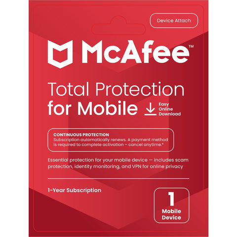 McAfee Total Protection for Mobile (1- Device, 1 Year) [Digital Download]