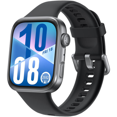 Huawei Fit 4 Matt Black Aluminium Case Watch (Black Fluoroelastomer Strap)