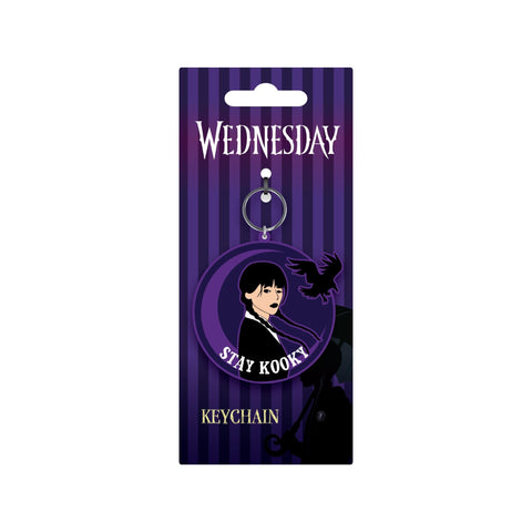 Wednesday - Stay Kooky Keyring