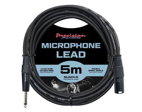 Precision Audio 1/4" to XLR Male Microphone Lead 5m XLRJACK5