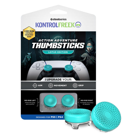 KontrolFreak Action Lotus (Teal Blue/Clear) Kit for PlayStation