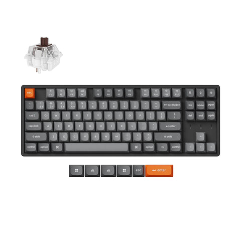 Keychron K8 Max QMK RGB-Backlit Wireless Mechanical Keyboard (Brown Switch)
