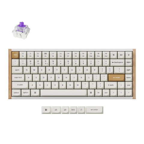 Keychron K2 HE 75% Wireless Magnetic Switch Custom Keyboard (White)