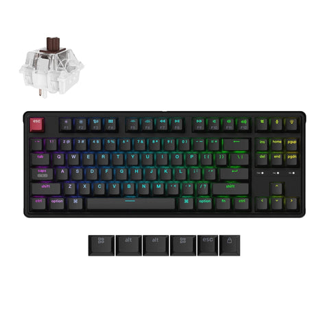 Keychron C3 Pro 8K Hot-Swap QMK Wired Custom Mechanical Keyboard (Brown Switch)