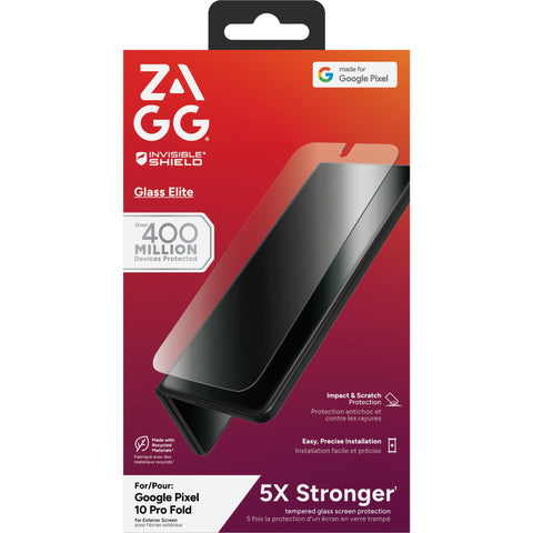 ZAGG InvisibleShield Glass Elite Cover Screen Protector for Google Pixel 10 Pro Fold