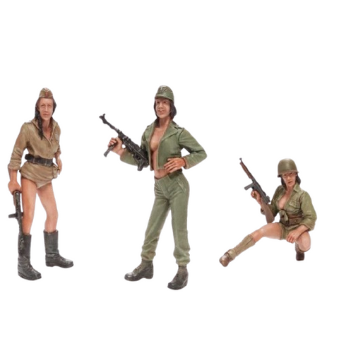 AFV Club 1/35 Military Girls Pin-Up 3 Figures Kit