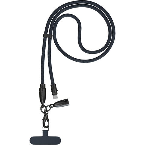 ALOGIC Tether USB-C to C Lanyard Data and 60W Charge Cable 1.2m (Midnight)