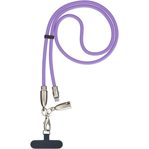 ALOGIC Tether USB-C to C Lanyard Data and 60W Charge Cable 1.2m (Lavender)