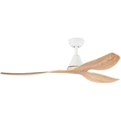 ThreeSixty Simplicity DC 132cm 3 Blade Ceiling Fan (White/Light Oak)
