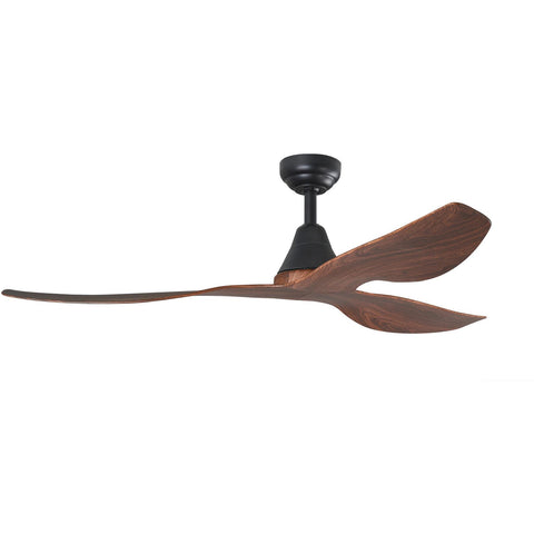 ThreeSixty Simplicity DC 132cm 3 Blade Ceiling Fan ( Black/Walnut)