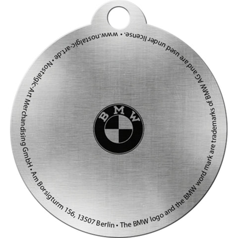 Nostalgic-Art Keyring Round BMW Speedometer Stainless Steel 7.5x4x0.3cm