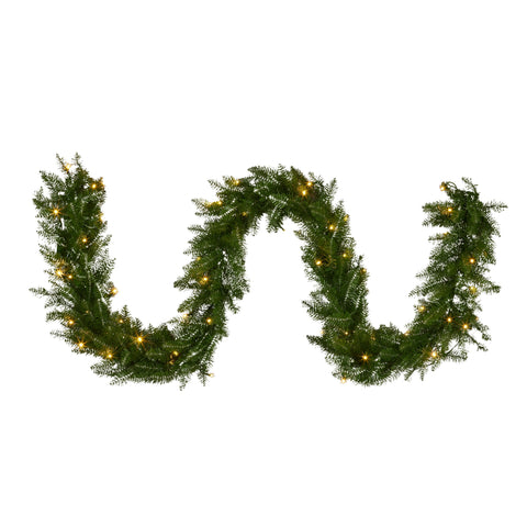 Christabelle 2.74m Christmas Garland with LED Lights Dunhill Shimmer Fir Tree Decoration Ornament