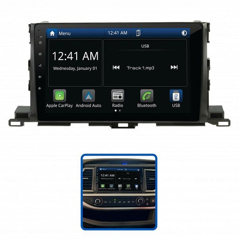 Aerpro AMATO37 10" Multimedia Receiver Suit Toyota Kluger 2014 - 2019