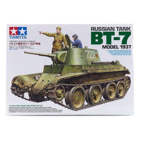 Tamiya 1/35 Russian 1937 BT-7 Tank Scaled Plastic Model Kit