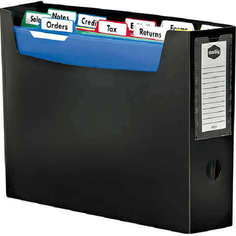 Marbig Portable Organiser File With Filetabs A4 Black Filing