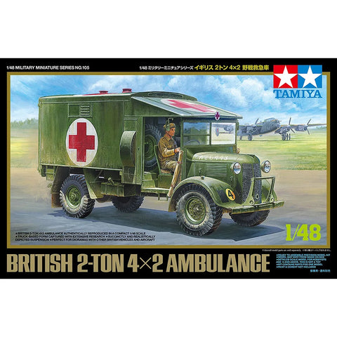 Tamiya 1/48 British 2-Ton Austin K2 4x2 Ambulance Scaled Plastic Model Kit