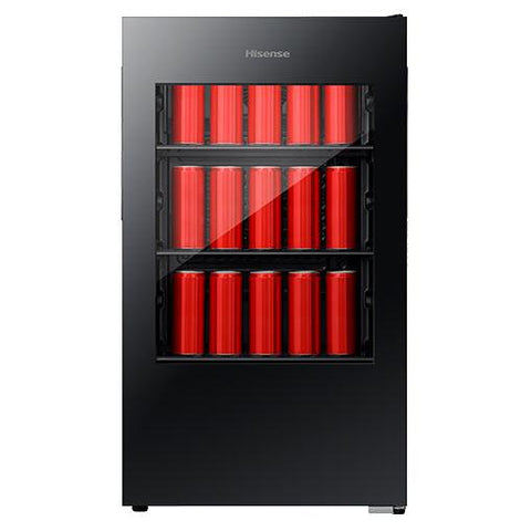 Hisense HRBC113 113 Can Beverage Cooler (Black Glass)