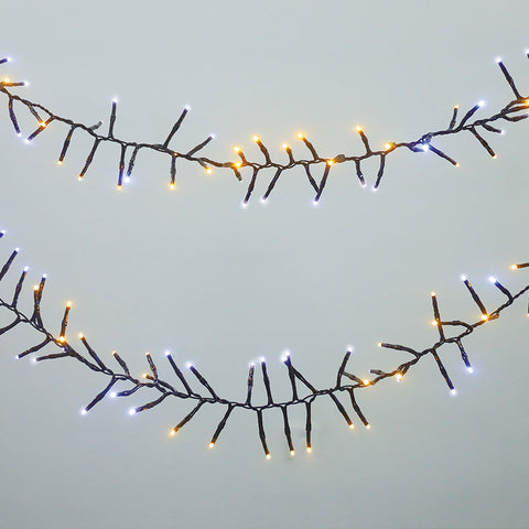 Lexi Lighting 500 LED Connectable Cluster Christmas Lights Warm White+White