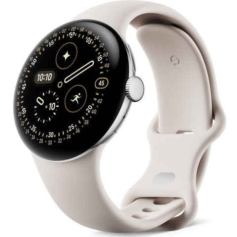Google Pixel Watch 4 LTE 45mm (Polished Silver Aluminium with Porcelain Active Band)