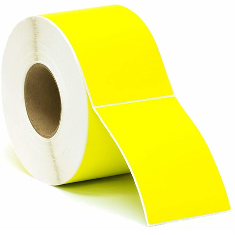 Stock Forms Thermal Transfer Labels 100x150mm - Yellow (4 Rolls)