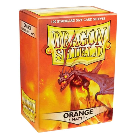 Arcane Tinmen Dragon Shield Standard 100ct Matte Orange Sleeves 63x88mm
