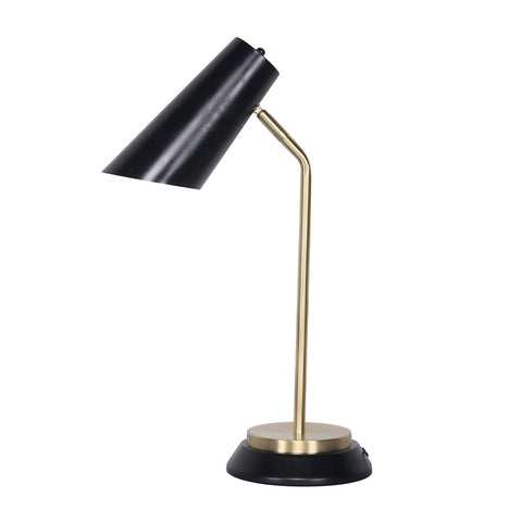 Sarantino Task Table Desk Lamp (Black/Brass)