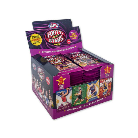 Select Cards AFL Football 2026 Select Footy Stars Trading Cards Booster Box