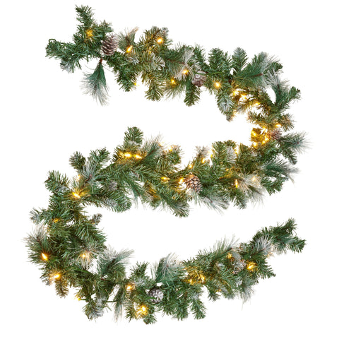 Christabelle 2.7m Christmas Garland with Pine Cones & LED Lights