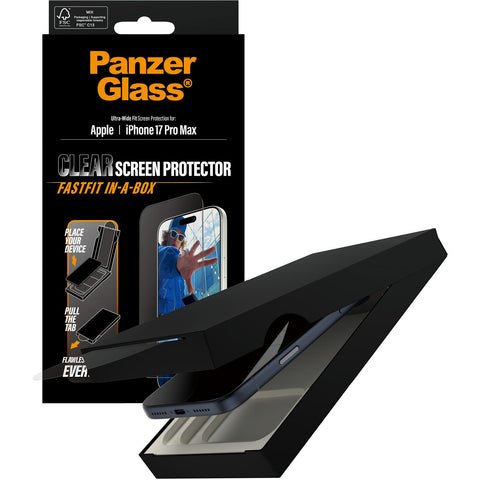 PanzerGlass UWF Screen Protector with Fastfit for Phone 17 Pro Max