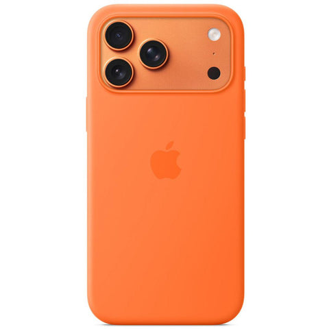 Apple iPhone 17 Pro Max Silicone Case with MagSafe (Orange)
