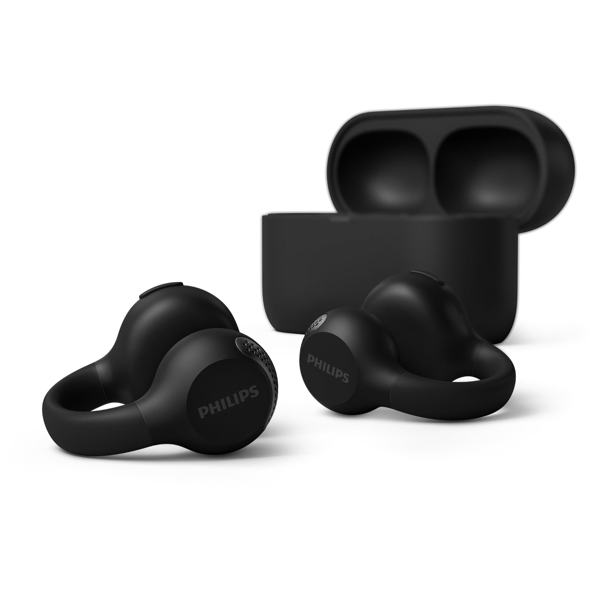 Philips TAQ2000 True Wireless Open-Ear Headphones (Black) JB Hi-Fi