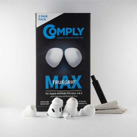 Comply TRUEGXP MAX Ear Tips for Apple AirPods Pro 1/2 (White) [Small - 3 Pairs]